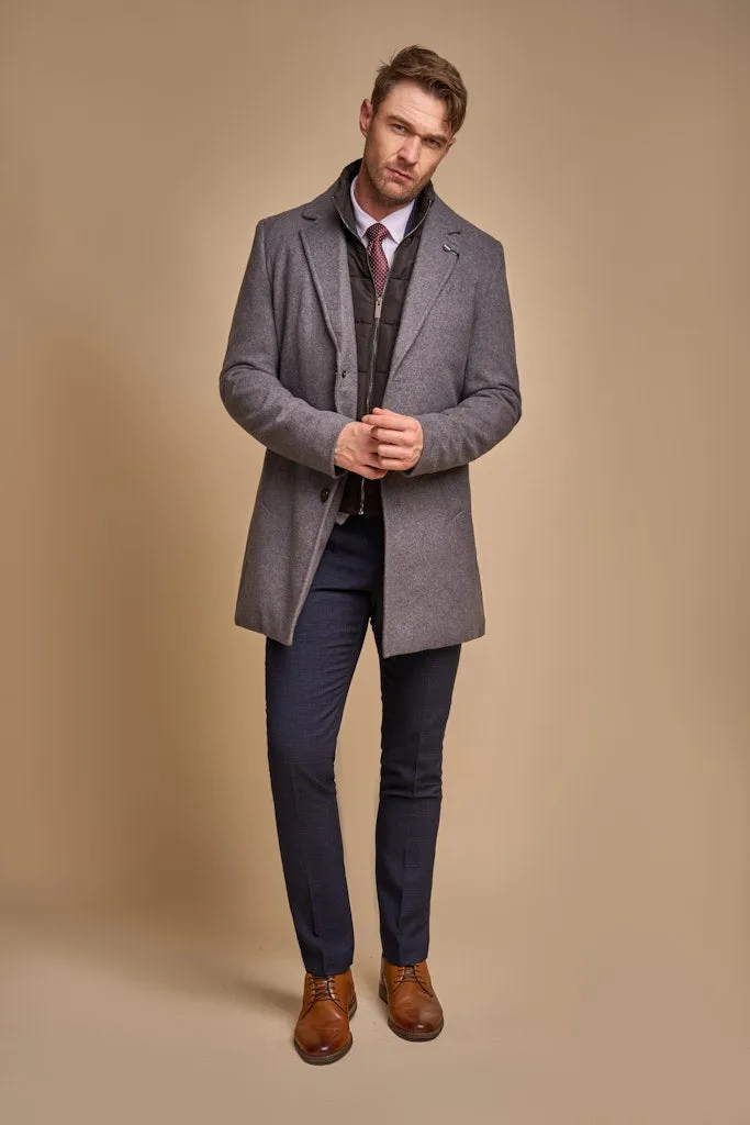 Sanford Slate Grey Wool Coat