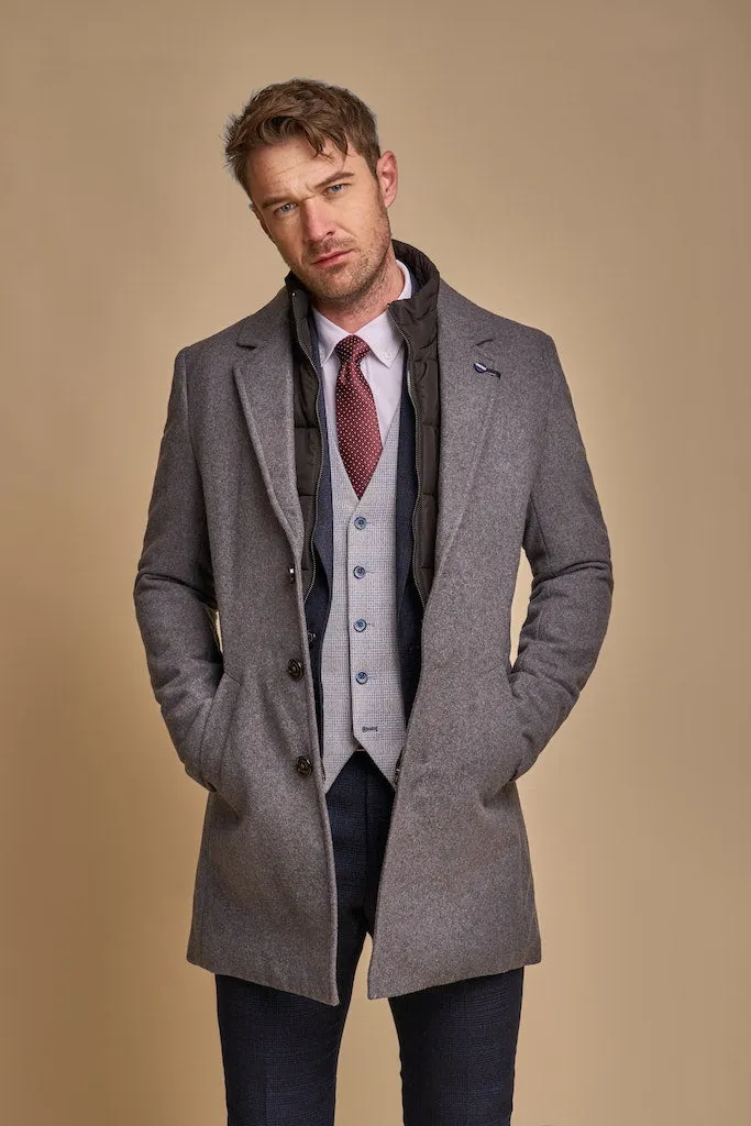 Sanford Slate Grey Wool Coat