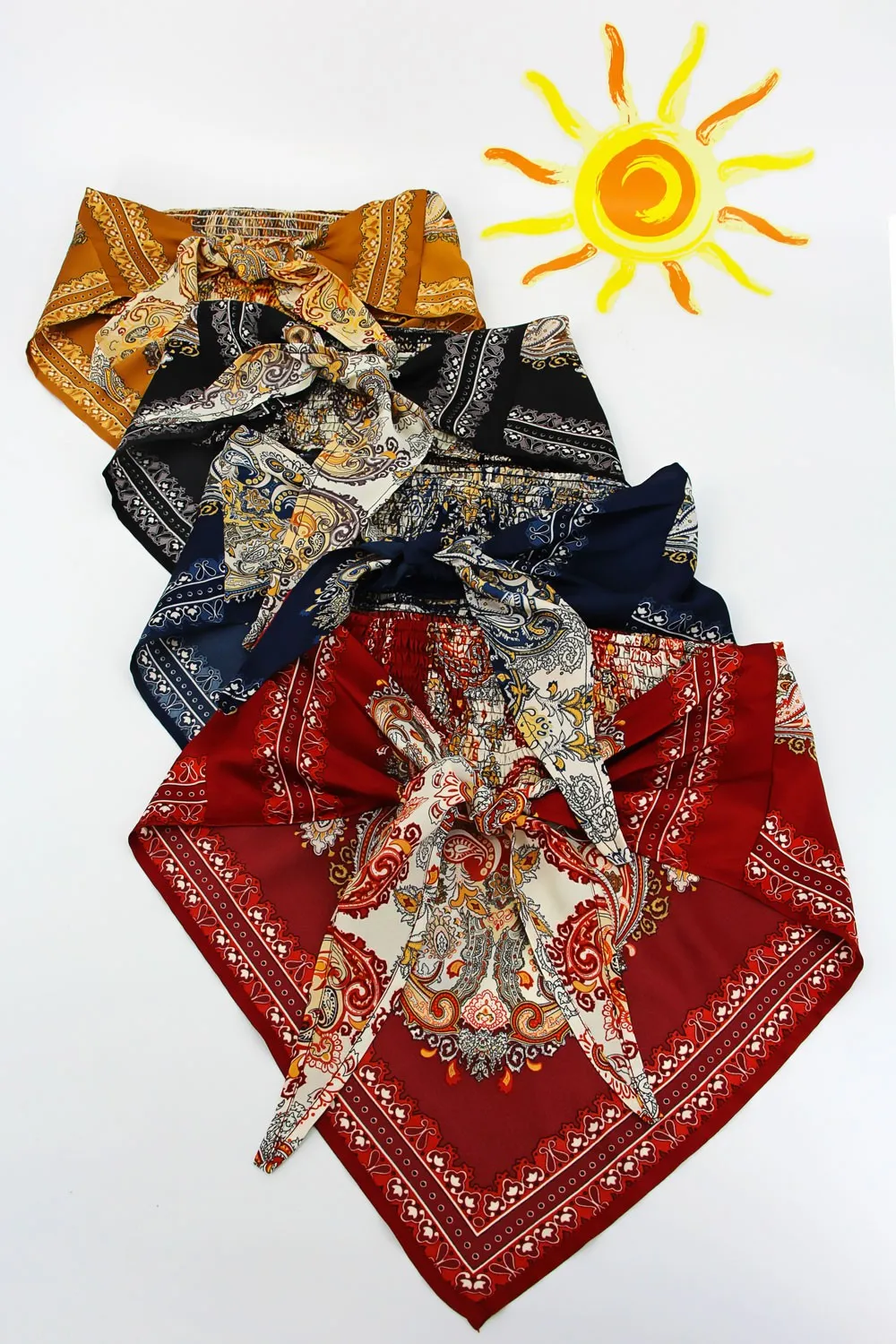 Satin bandana tube top