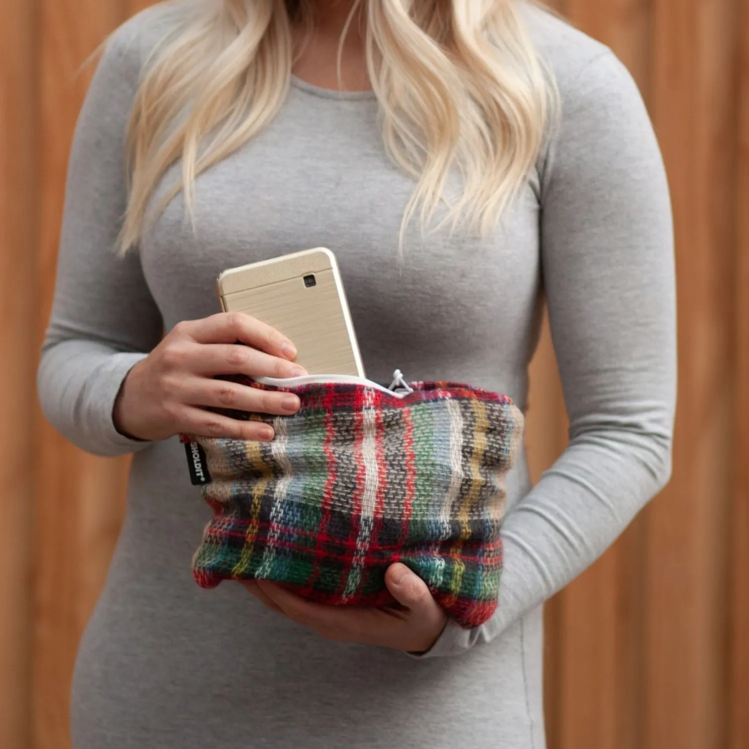 SHOLDIT® Plaid Aspen Convertible Infinity Scarf with Pocket™