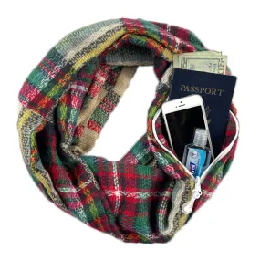 SHOLDIT® Plaid Aspen Convertible Infinity Scarf with Pocket™