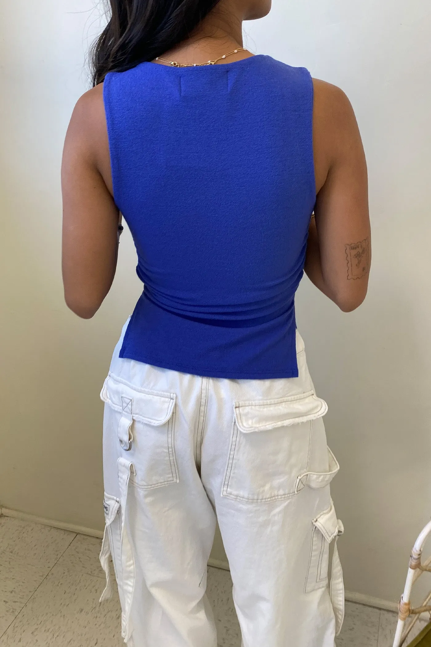 Side Slit Terry Tank Top