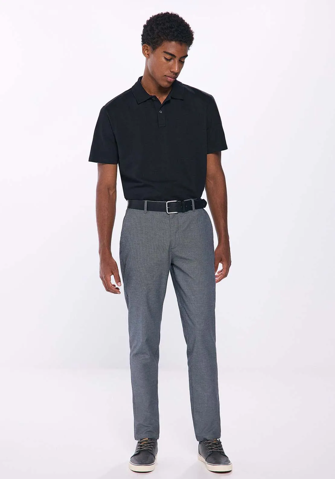 Slim fit comfort dress chinos - Grey