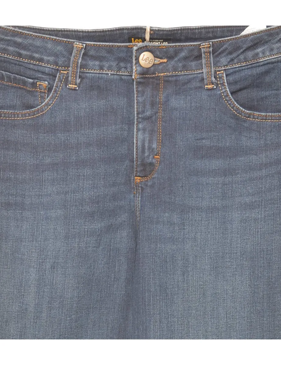 Tapered Indigo Lee Jeans - W30 L29