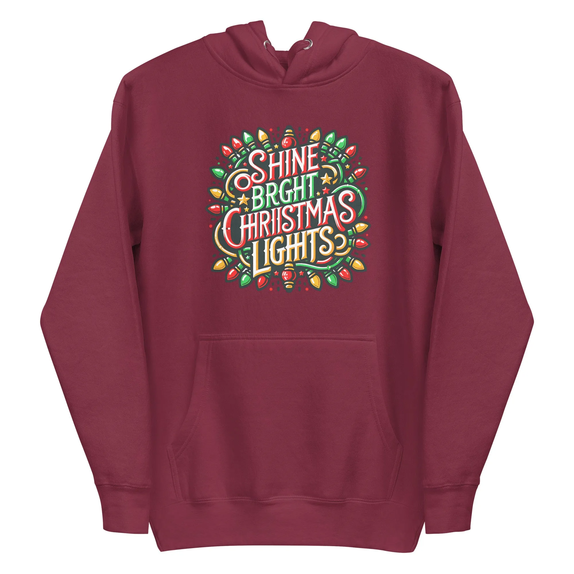 Unisex Hoodie Shine Bright Christmas PrintUpHub