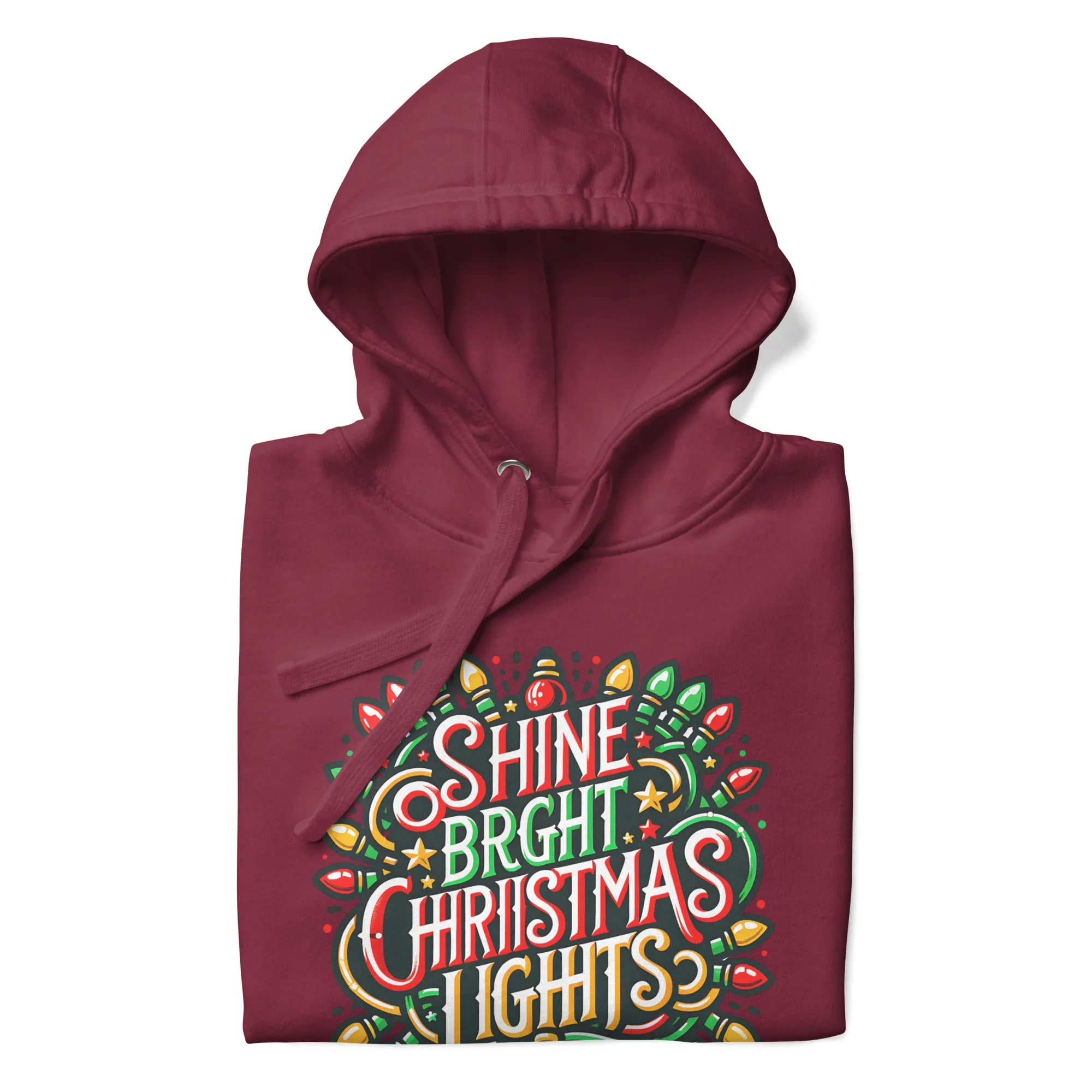 Unisex Hoodie Shine Bright Christmas PrintUpHub
