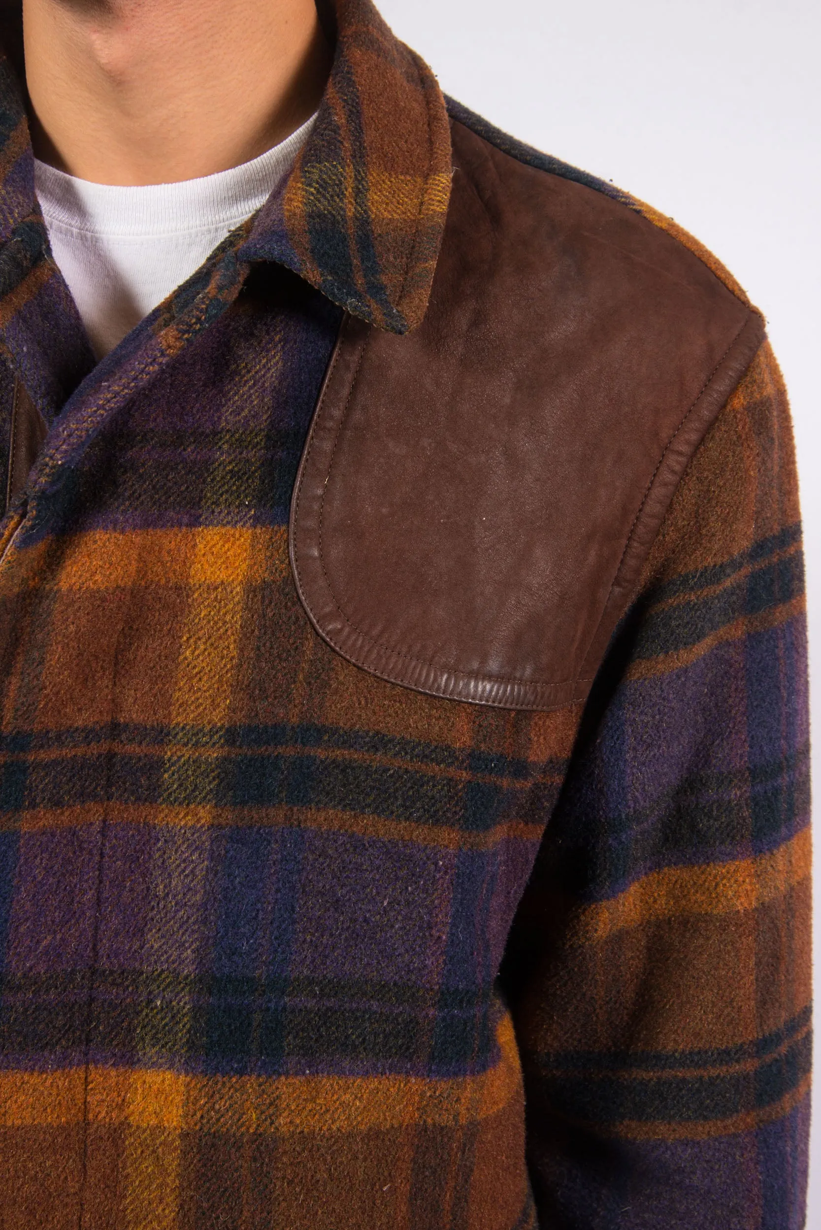 Vintage Check Pattern Wool Coat