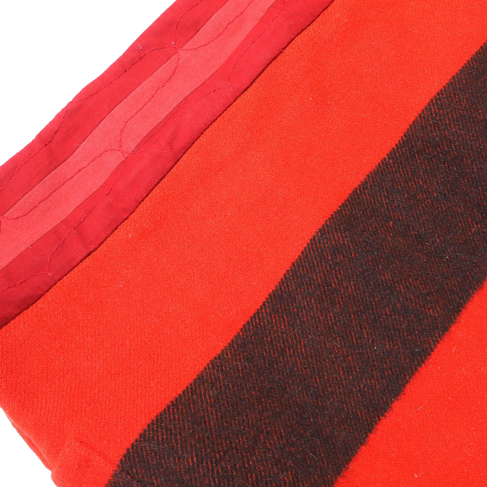 Visvim F.I.L. Indigo Camping Trailer Ruunpe Patchwork Red Kimono Wool Overcoat