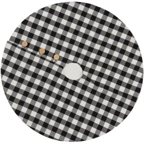 Wicklow Check Tree Skirt 52" - Black & Cream