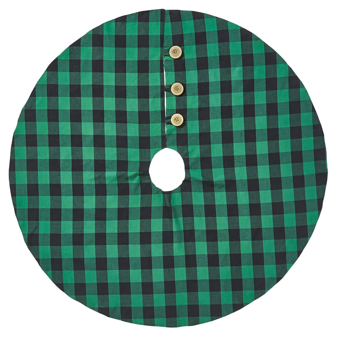 Wicklow Check Tree Skirt 52" - Forest