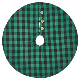 Wicklow Check Tree Skirt 52" - Forest
