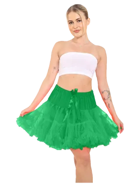 Women's Elastic Waist Ruffle Petticoat 3 Layered Tutu Skirt
