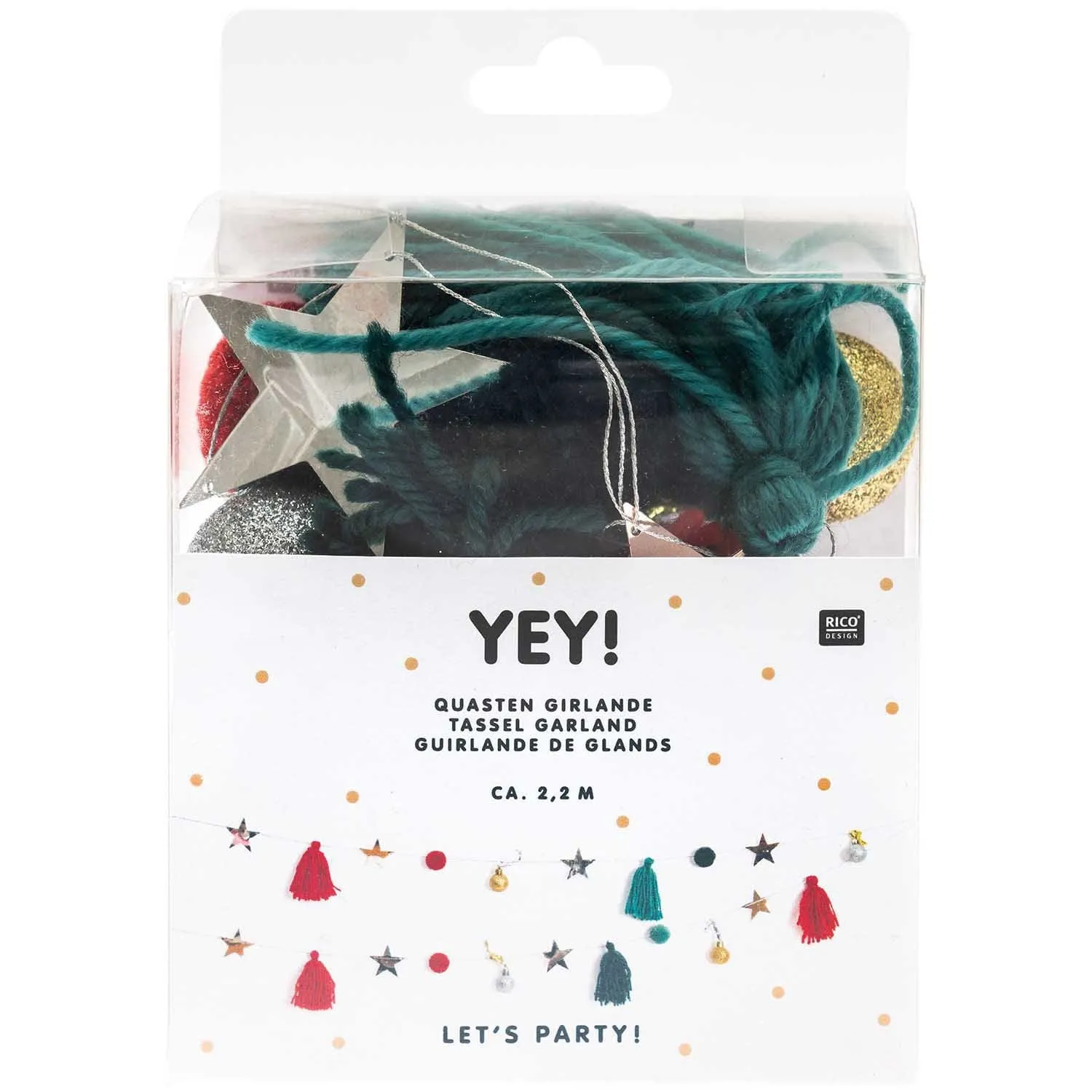 Yarn Tassel Garland - Christmas